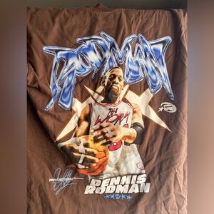Brown Dennis Rodman Graphic T-Shirt